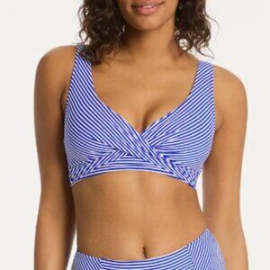 Sea Level Swim | Varsity Cross Front Womans Bikini Top